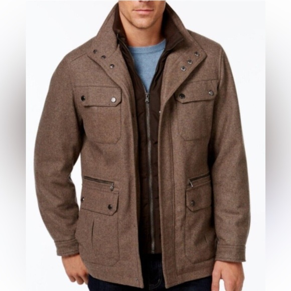 Michael Kors Men’s Wool Blend Field Coat - Picture 1 of 11